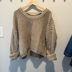 Cozy Knit Sweater - Tan